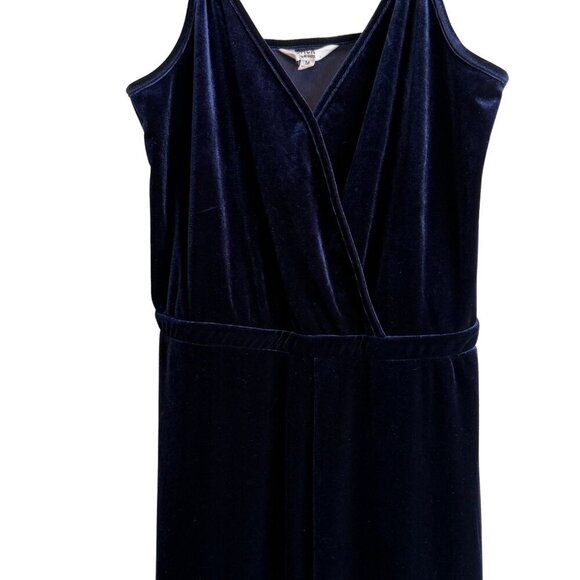 Jack By BB Dakota Women’s Navy Blue Velvet Jumpsuit - Size Medium - Picture 8 of 10